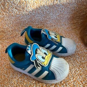 Children's Blue Donald Duck Slip-On Sneakers - Adidas & Disney